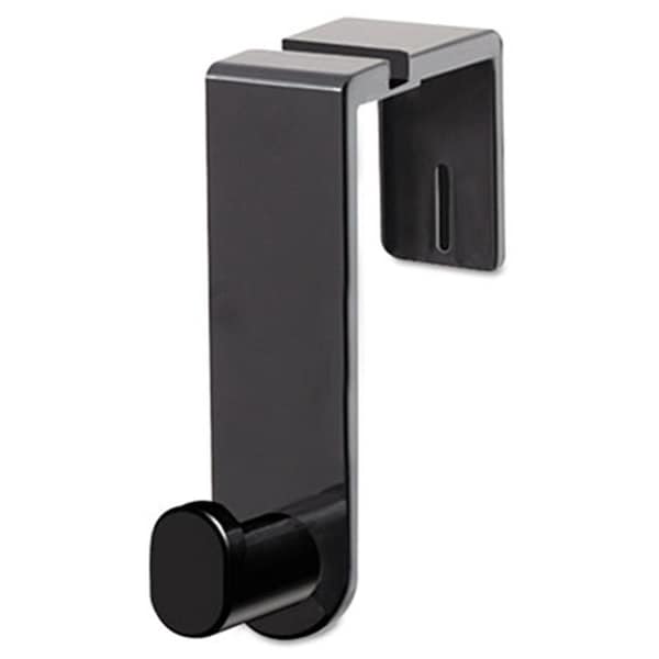 Work-Of-Art Plastic Coat Hook 1 Hook 1.75 x 5.25 x 4 Black WO711547 - main